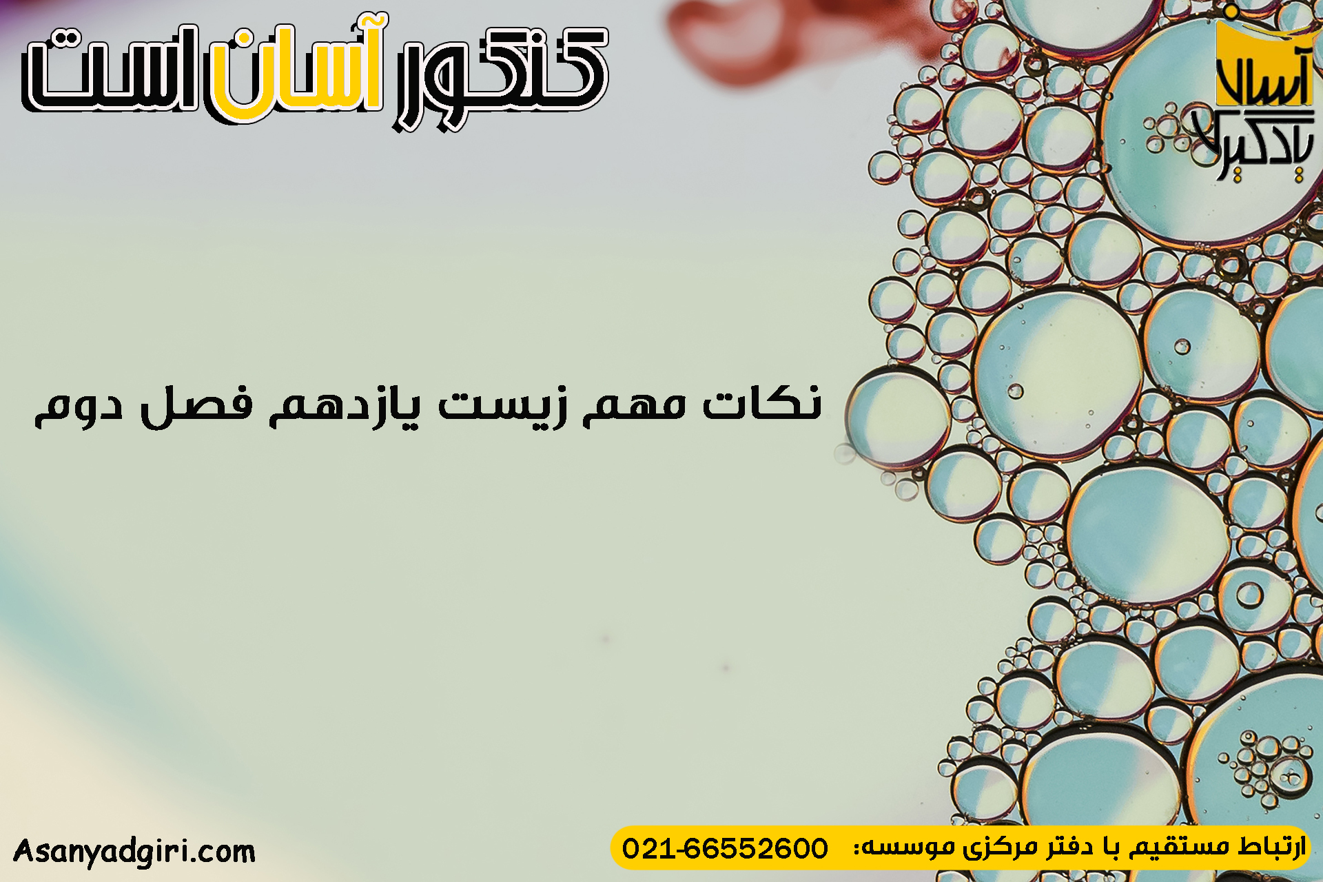نکات مهم زیست یازدهم فصل دوم